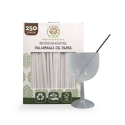 Palhinha de Papel Preta 0,8x20cm (250 Unidade)