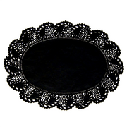 Naperons Ovais 23X16CM Pretos Litos (250 Unidade)