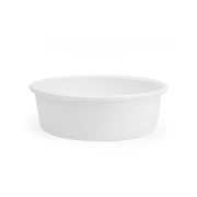 Round White Paper Box with Plastic-free Lid (25 Units)