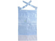 Babetes Azuis com Bolso Embalagens e Produtos de Plástico Brasão Rosa