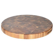 Tábua de Apresentação Redonda de Madeira Natural Remova