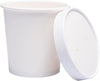 Pote com Tampa de Papel Branco sem Plástico - 480ml (25 Unidade)