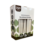 Palhinha de Papel Listada 0,8x20cm embalada individualmente (250 Unidade)