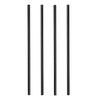Straight Paper Straws 0.6x20cm Black (100 Units)