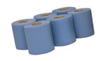 ROLO DE PAPEL AZUL SECA MAOS MECHA/ESPIRAL 125M EMBC/ 6ROLOS