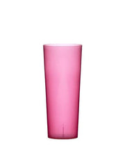 Vaso Tubo PP Rosa Fluorescente (500 Uds)