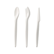 Colher, Garfo, e Faca Pasta Prensada embalado individualmente - 16cm (100 Unidade)
