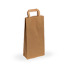 Kraft Flat Handle Bag for Bottle 18X37+9 (100 Unit)