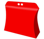 Red Oval Cardboard Box with Handle (25 Units)