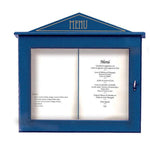 Porta-Menus Luminoso 60x65x8 cm Azul Madeira (1 Unidade)